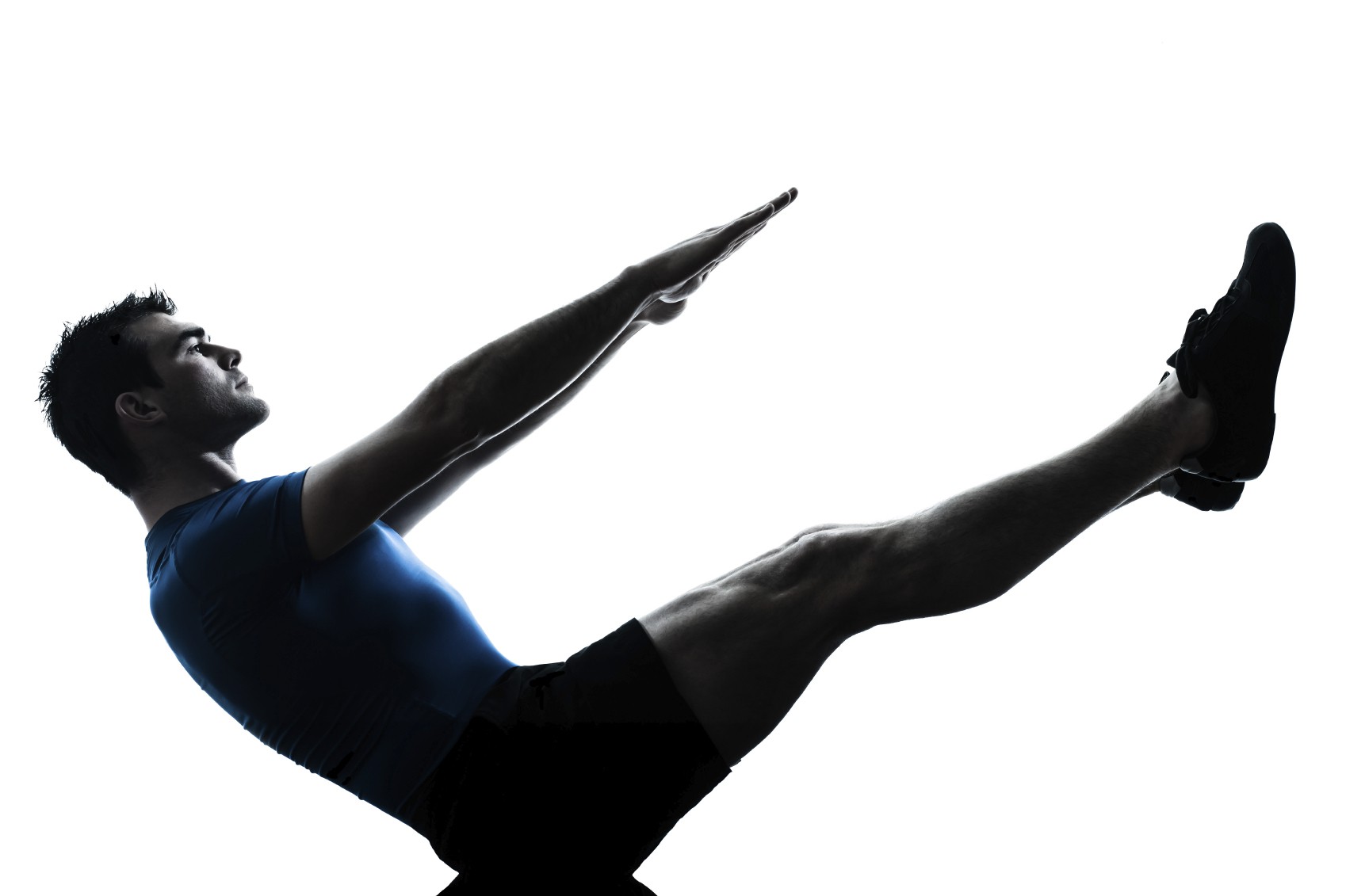 Gestreckte Adduktoren-Crunches