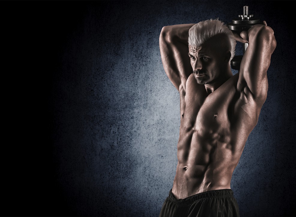 Trizepsdrücken mit Kurzhantel (beidarmig)