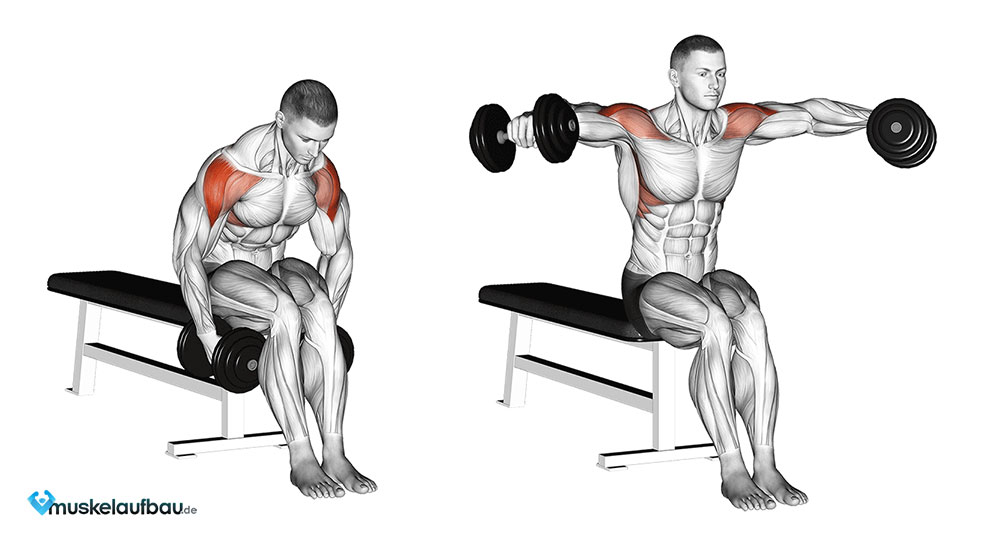 Vorgebeugtes Seitheben sitzend